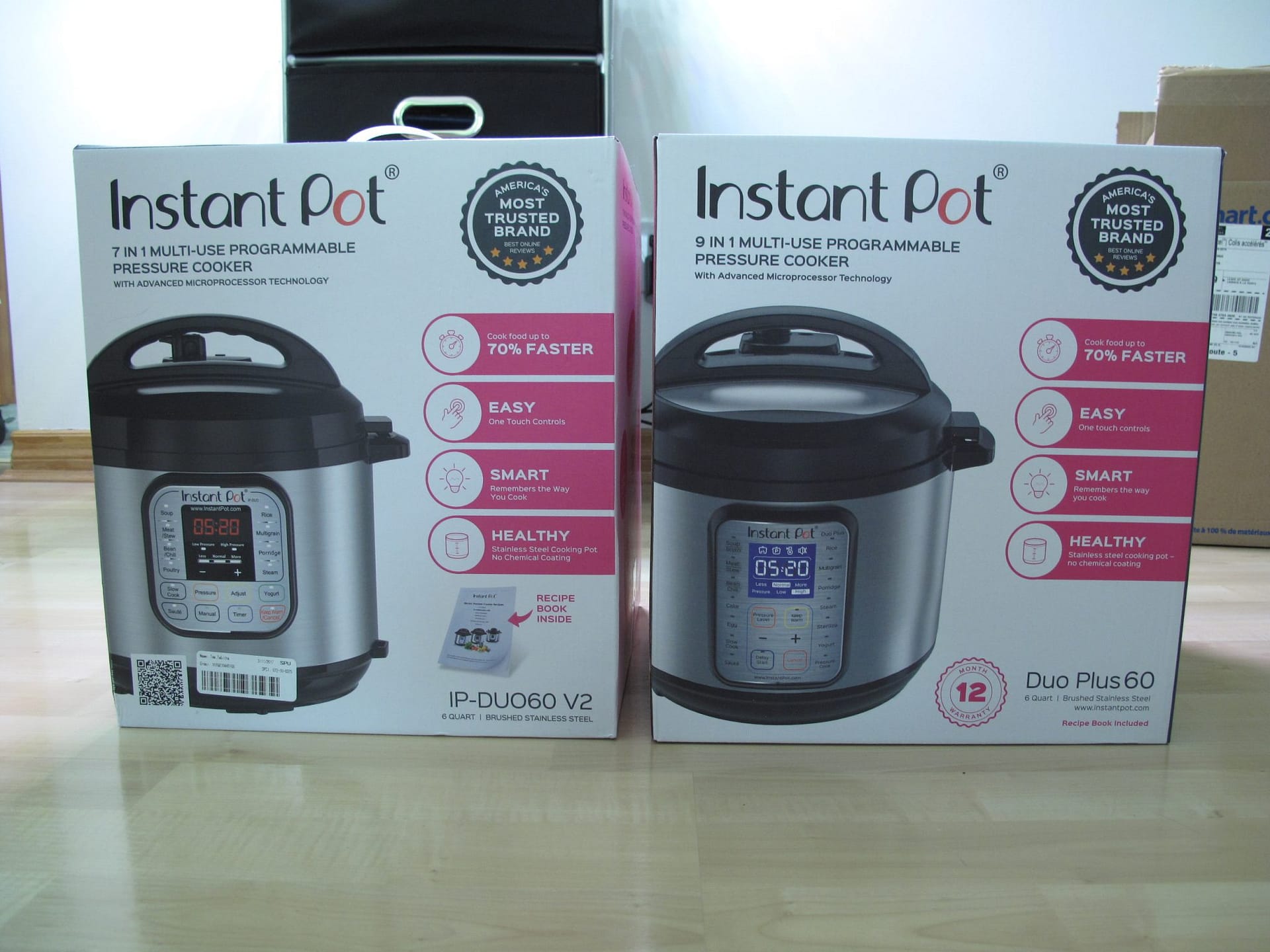 Instant Pot IP-DUO60 6 qt. 7-in1 Electric Pressure Cooker - Black/Silver  for sale online